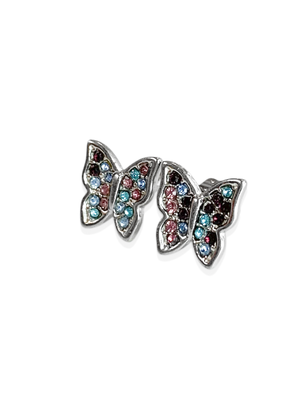 AROS PASANTES MARIPOSA C STRASS DE COLORES AC QUIRURGICO